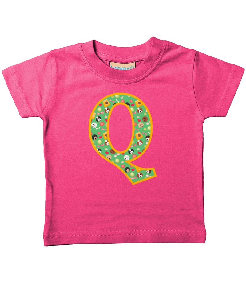 Doodle Dogs T-Shirt Letter Q