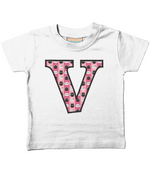 Pink Cats T-Shirt Letter V