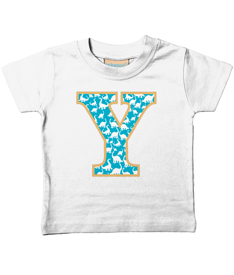 Blue Dinosaur T-Shirt Letter Y