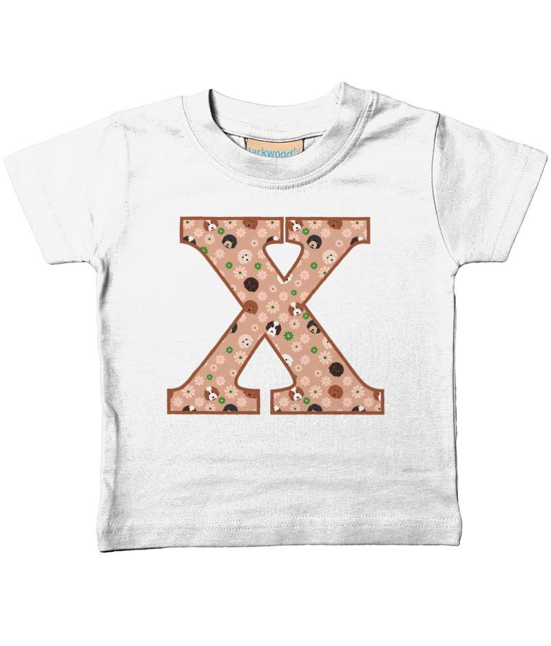 Doodle Dogs Letter X T Shirt