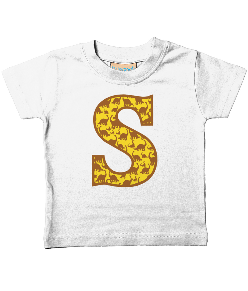 Yellow Dinosaur T-Shirt Letter S