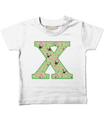 Green Pug T-Shirt Letter X