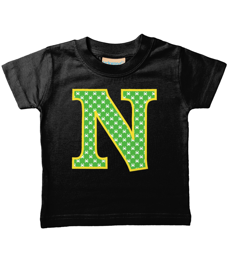 Green Crabs T-Shirt Letter N