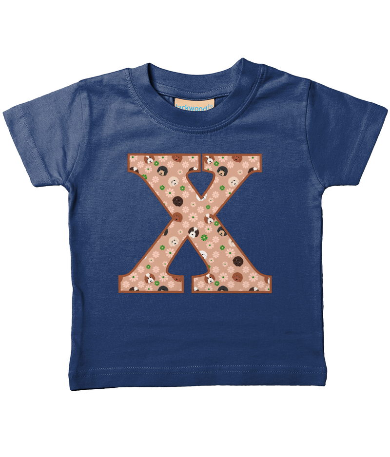 Doodle Dogs Letter X T Shirt