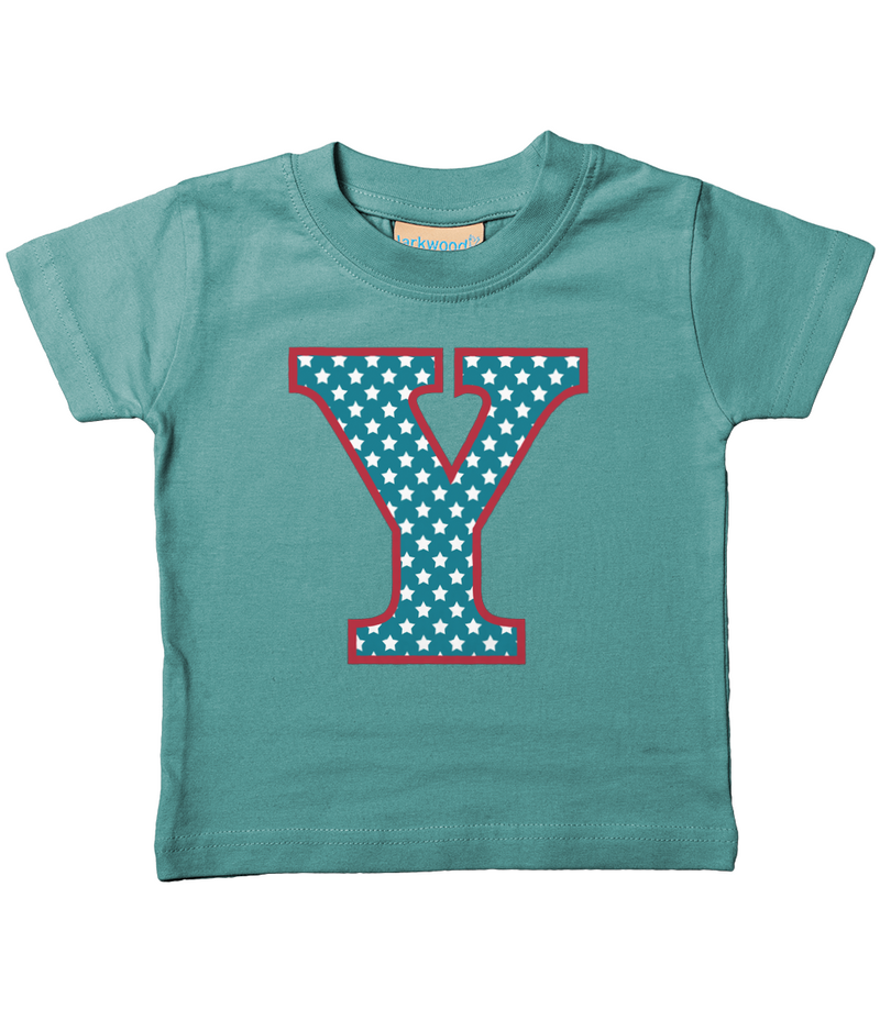 Blue Stars Letter Y T Shirt