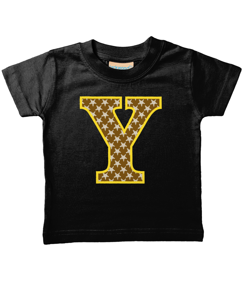 Brown Starfish Letter Y T Shirt