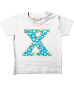 Blue Dinosaur T-Shirt Letter X