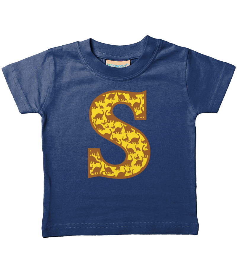 Yellow Dinosaur T-Shirt Letter S