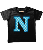 Blue Paws T-Shirt Letter N