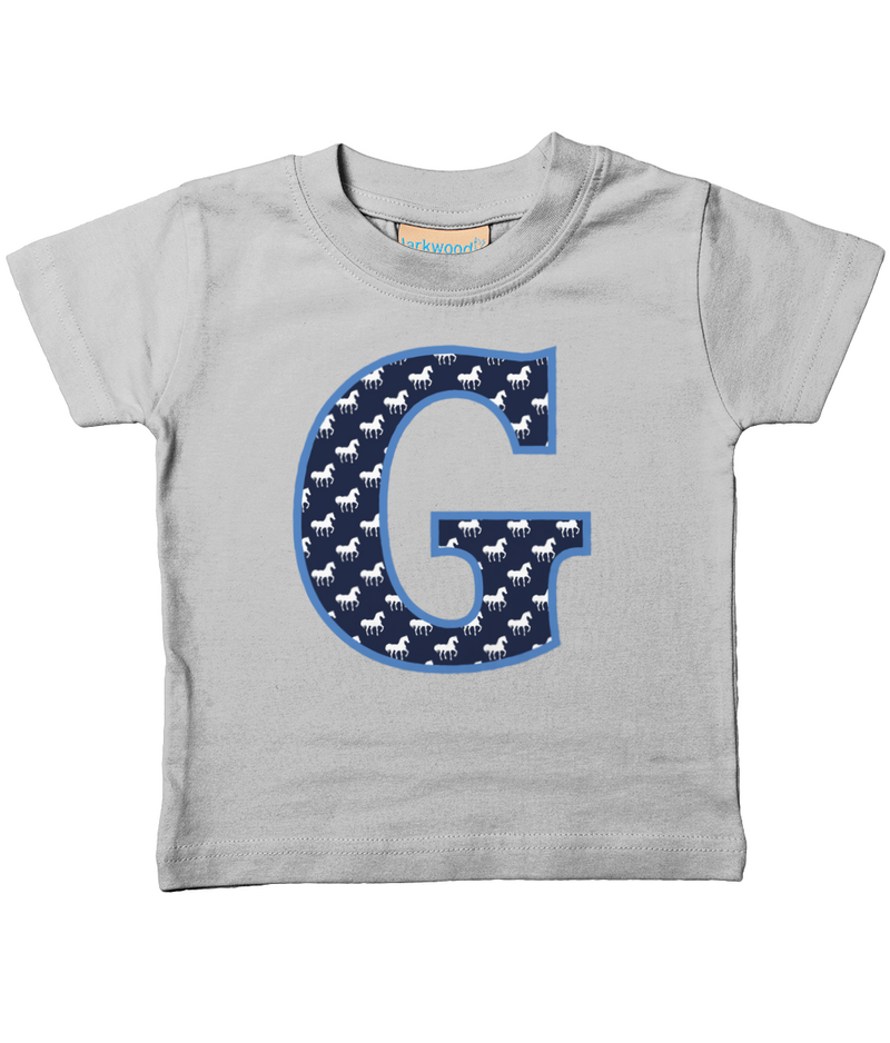 Blue Horse T-Shirt Letter G