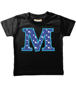 Blue Helicopter Letter M T Shirt