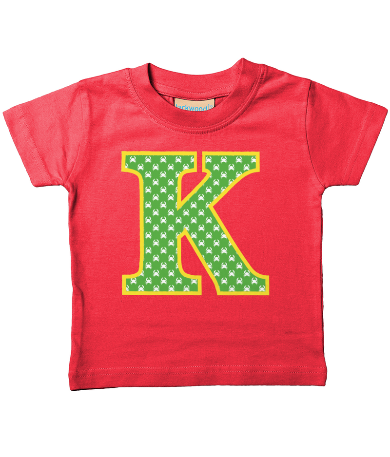 Green Crabs T-Shirt Letter K