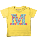 Blue Doggy Celebration T-Shirt Letter M