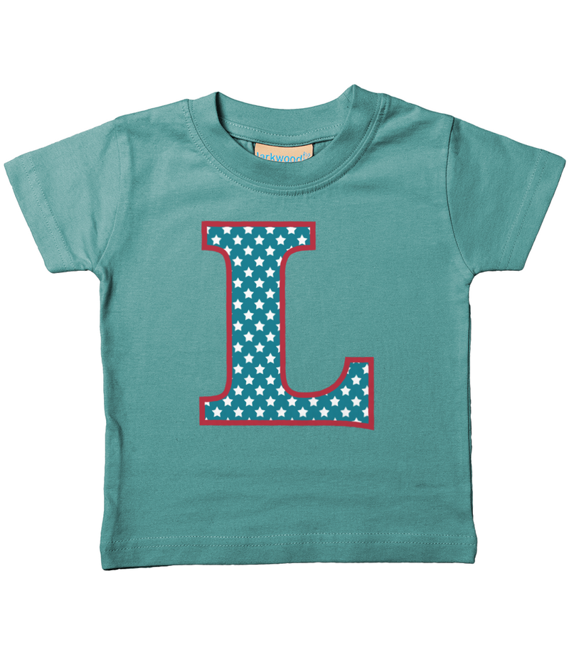 Blue Stars Letter L T Shirt