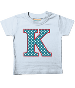 Blue Stars Letter K T Shirt