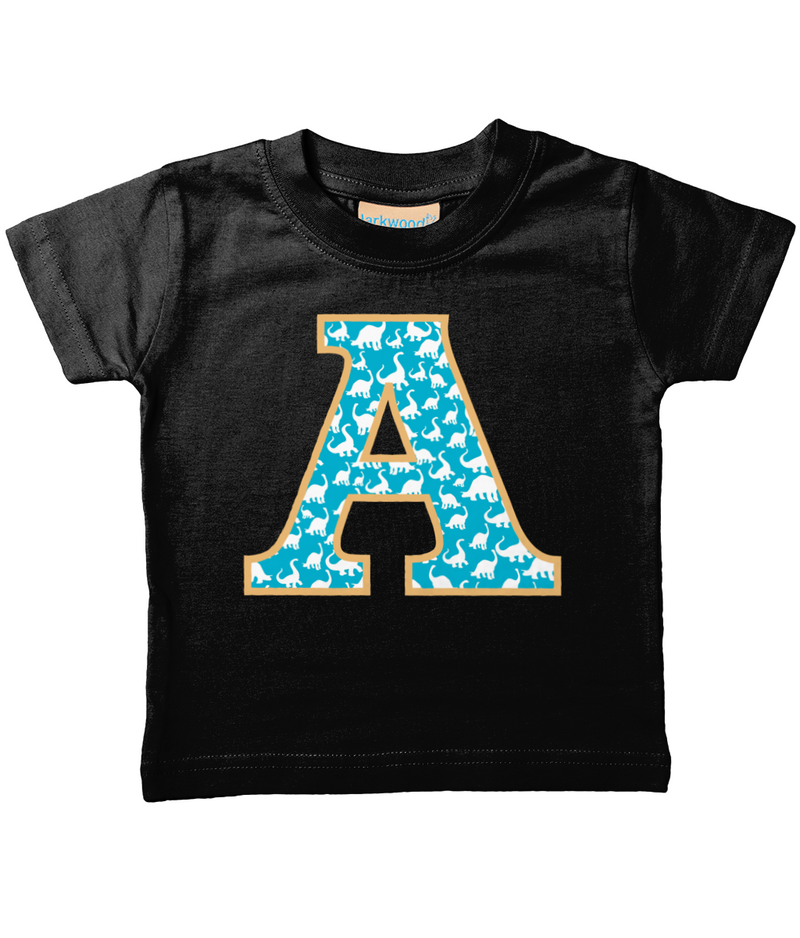 Blue Dinosaur T-Shirt Letter A