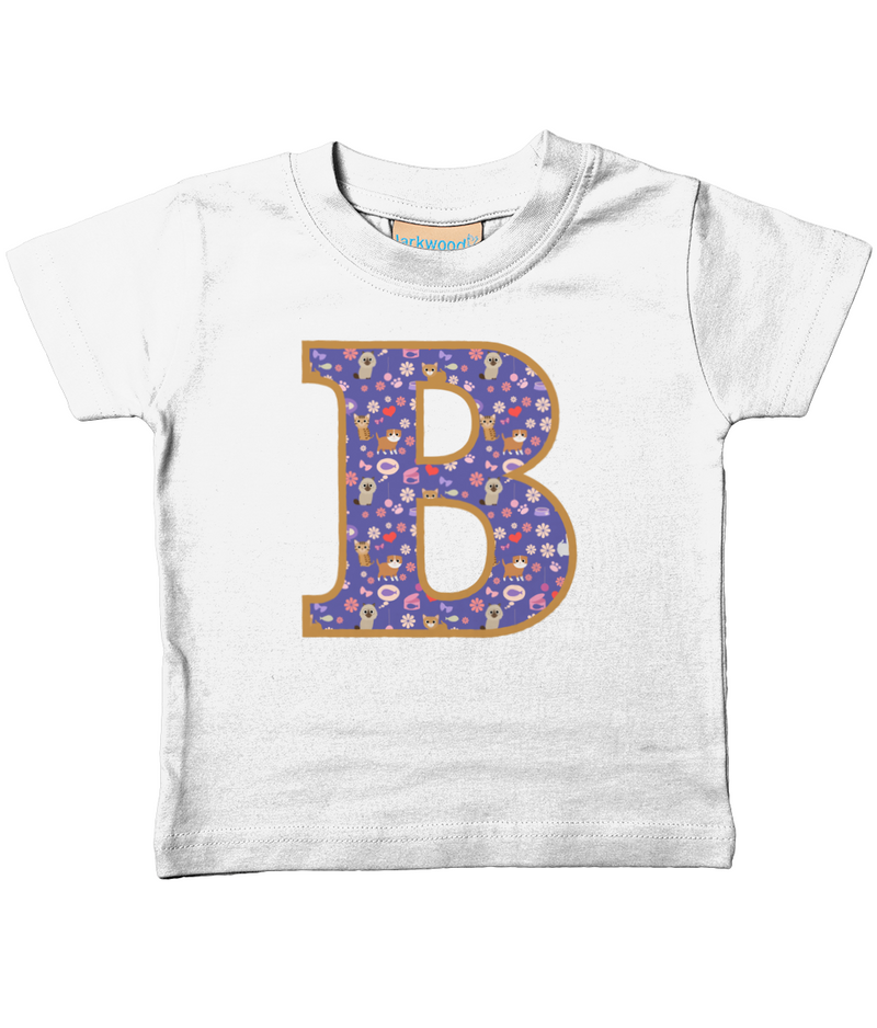 Purple Cats T-Shirt Letter B