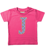 Purple Dogs And Cats Letter J T Shirt