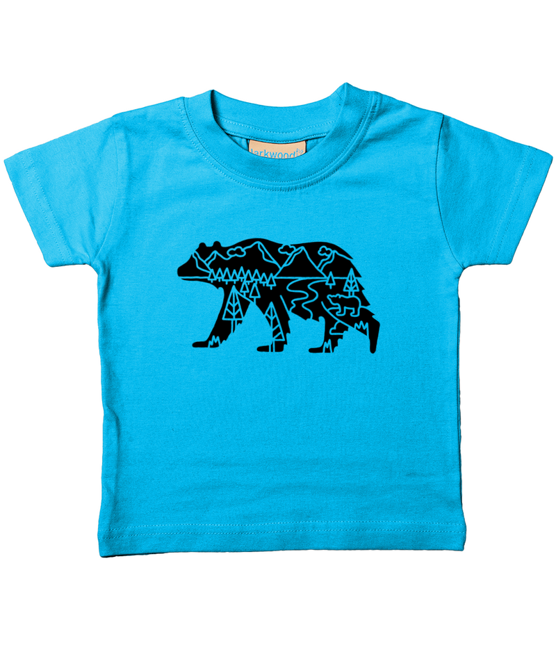 Beary Adventurous Black Design T-Shirt