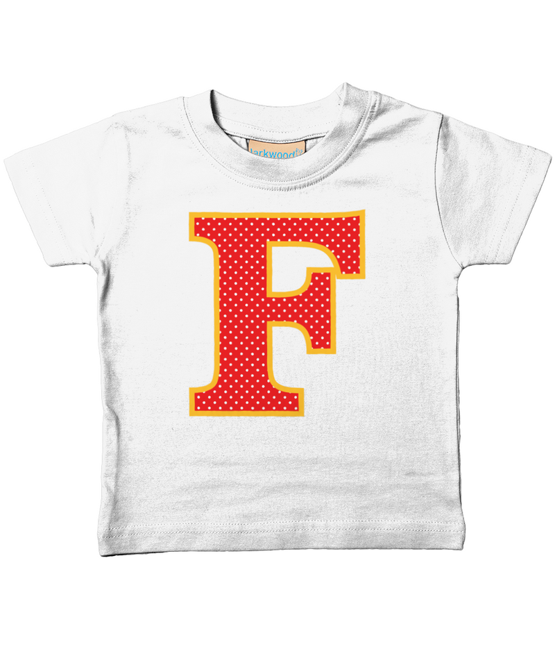 Red Polka Dot T-Shirt Letter F