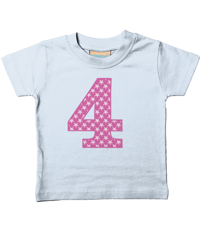 Pink Starfish Age 4 T Shirt