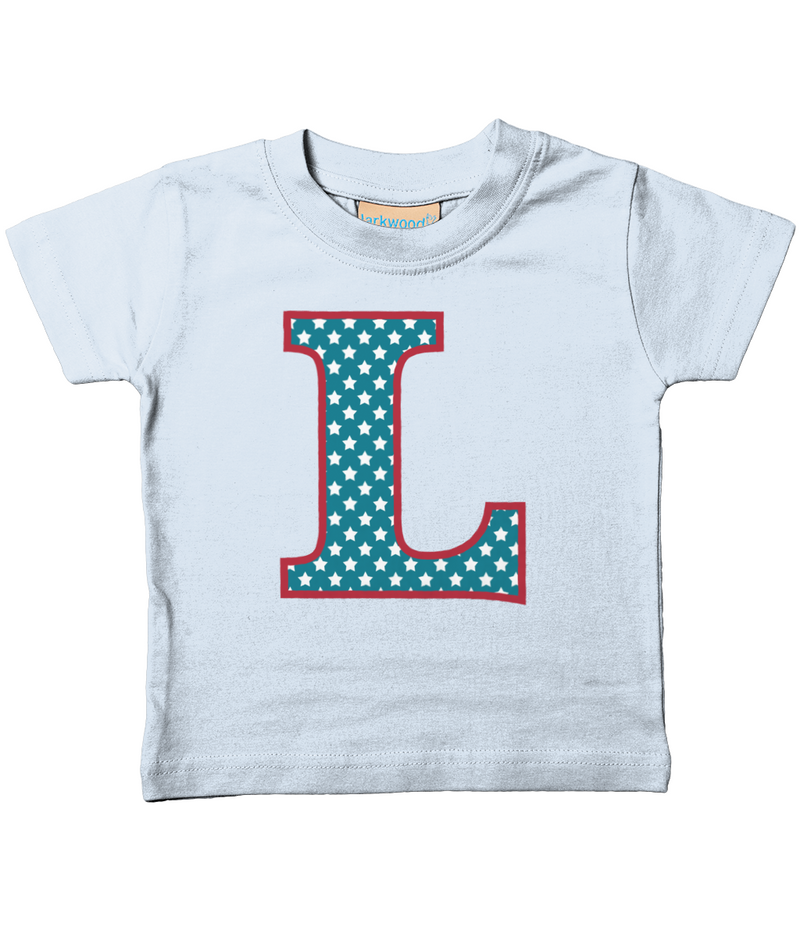 Blue Stars Letter L T Shirt