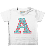 Blue Doggy Celebration T-Shirt Letter A