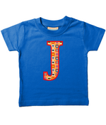 Orange Pet Superheroes T-Shirt Letter J