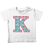 Blue Doggy Celebration T-Shirt Letter K