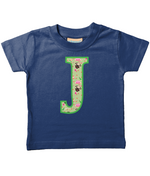 Green Pug T-Shirt Letter J