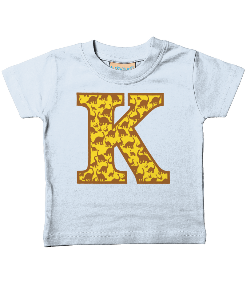 Yellow Dinosaur T-Shirt Letter K