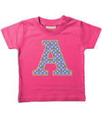 Purple Dogs And Cats T-Shirt Letter A