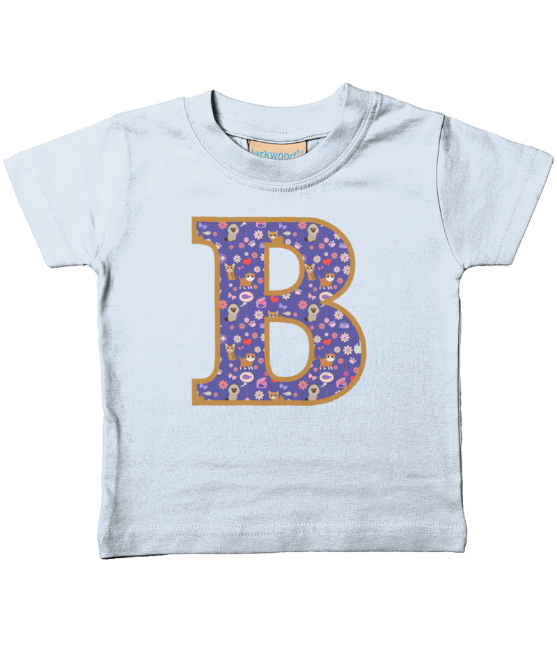 Purple Cats T-Shirt Letter B