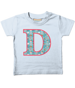 Blue Doggy Celebration T-Shirt Letter D