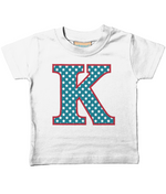 Blue Stars Letter K T Shirt