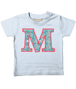 Blue Doggy Celebration T-Shirt Letter M