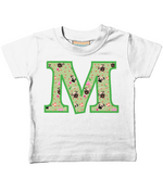 Green Pug T-Shirt Letter M