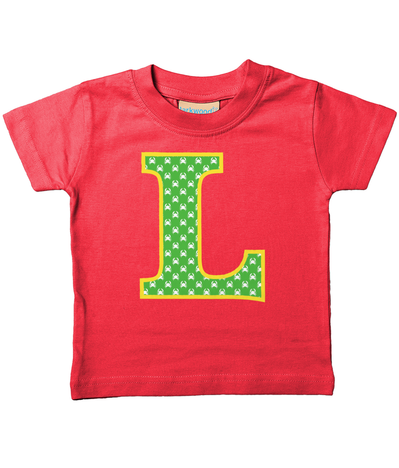 Green Crabs T-Shirt Letter L