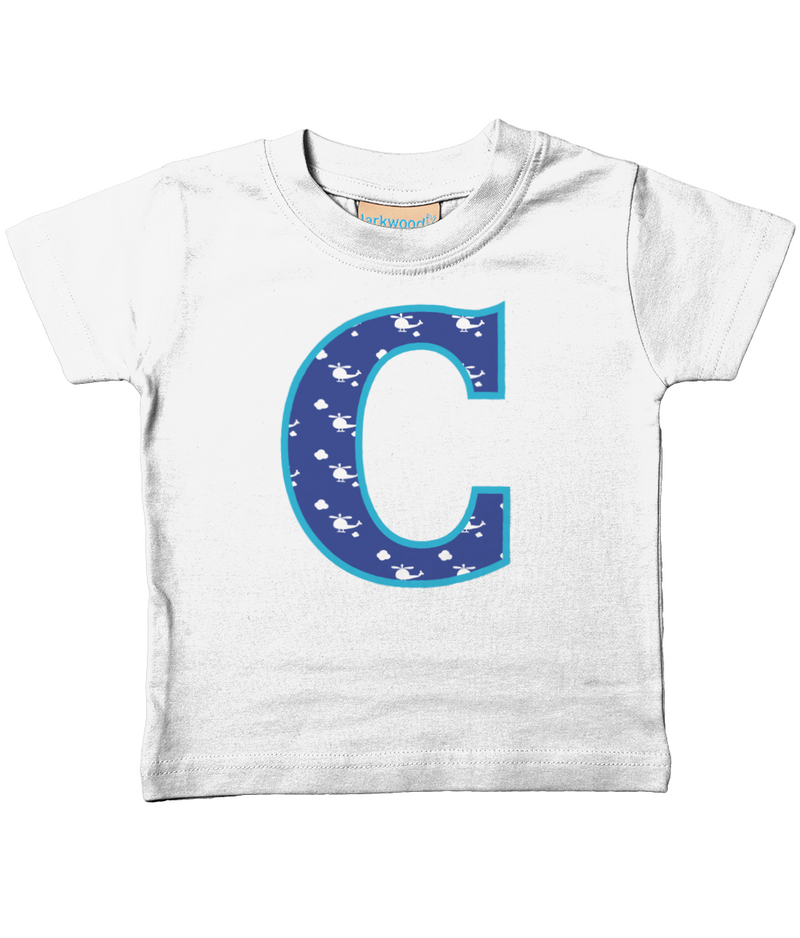 Blue Helicopter Letter C T Shirt