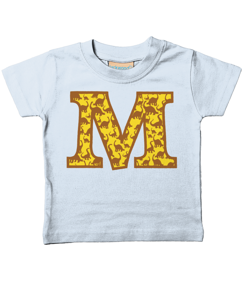 Yellow Dinosaur T-Shirt Letter M