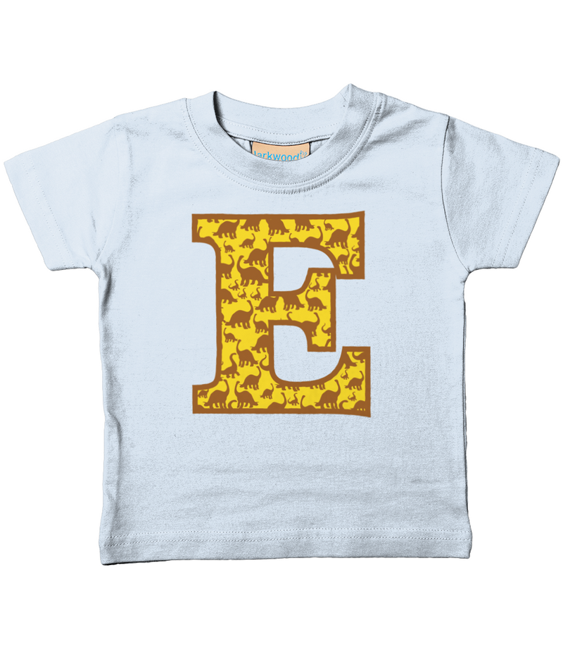 Yellow Dinosaur T-Shirt Letter E