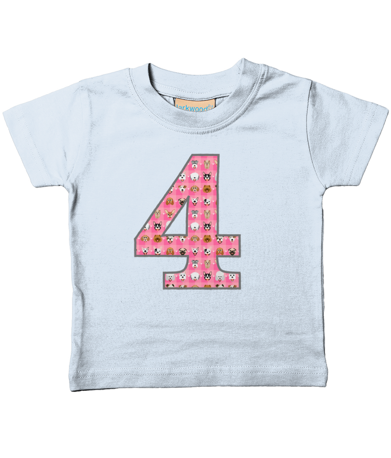 Pink Dogs Age 4 T Shirt