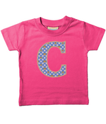 Purple Dogs And Cats T-Shirt Letter C