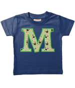 Green Pug T-Shirt Letter M