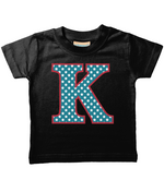 Blue Stars Letter K T Shirt