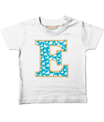 Blue Dinosaur T-Shirt Letter E