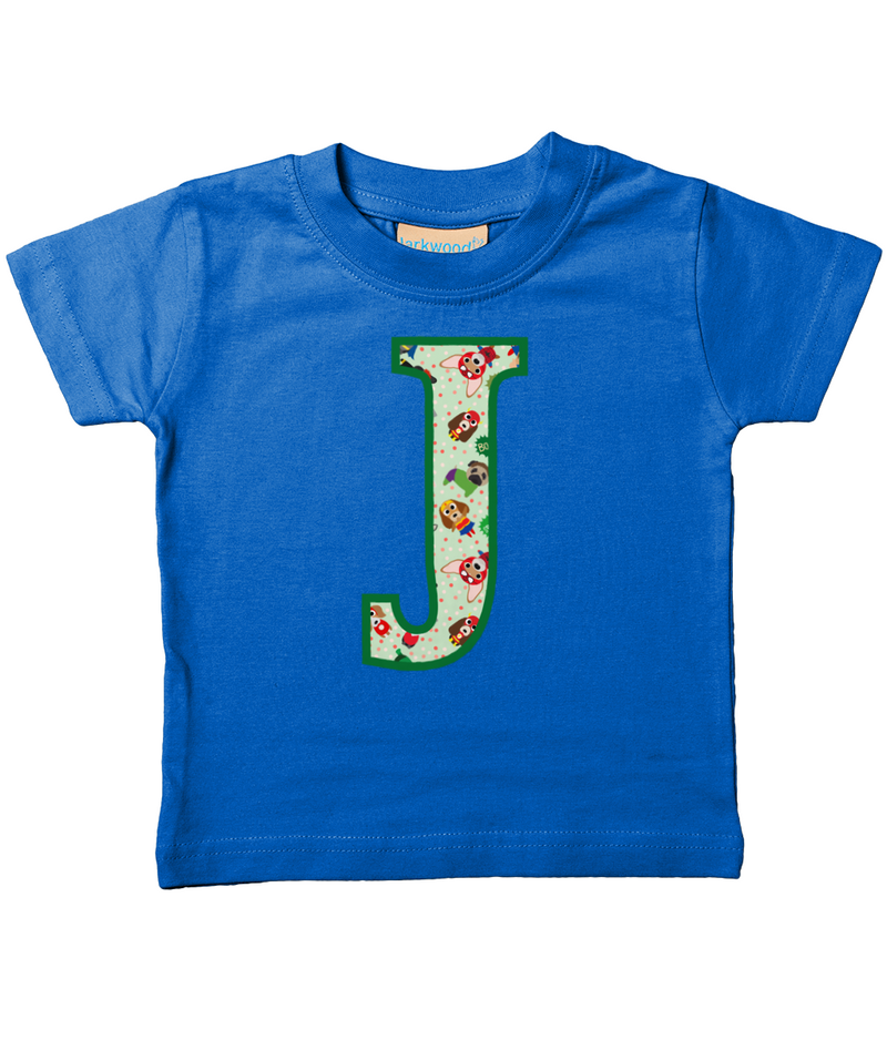 Green Pet Superheroes T-Shirt Letter J