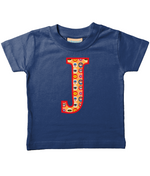 Orange Pet Superheroes T-Shirt Letter J