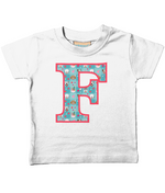 Blue Doggy Celebration T-Shirt Letter F