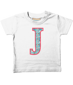 Blue Doggy Celebration T-Shirt Letter J